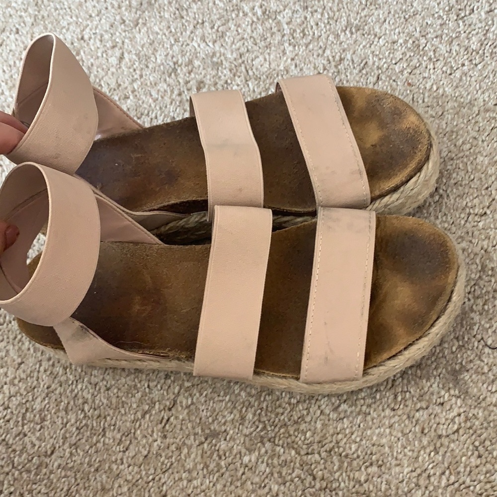 Steve Madden nude espadrille sandals